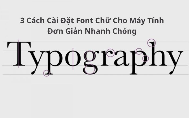 cách cái đặt font chữ cho máy tính