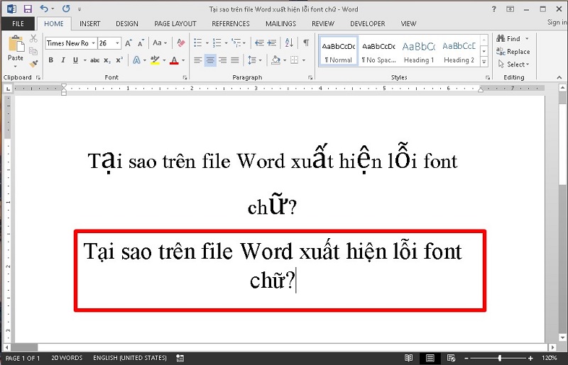 Quay trở lại tài liệu gốc và nhấn Ctrl + V