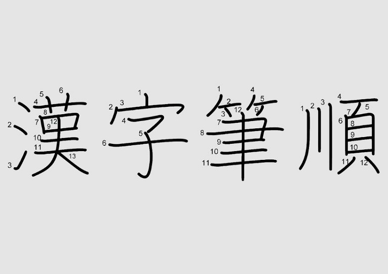 Font chữ Kanji Stroke Order