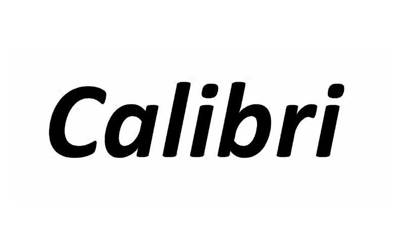 font chữ không chân Calibri