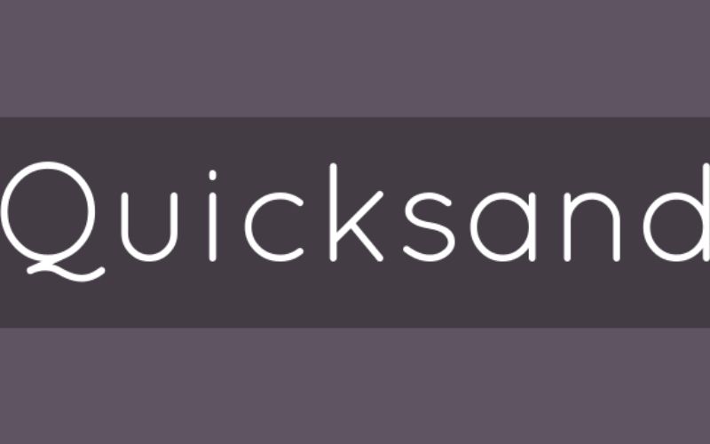 font chữ không chân Quicksand