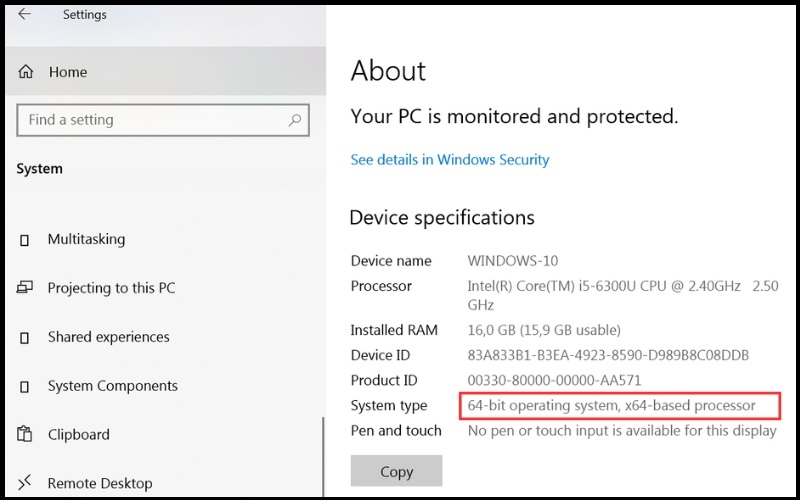 kiểm tra phiên bản Windows