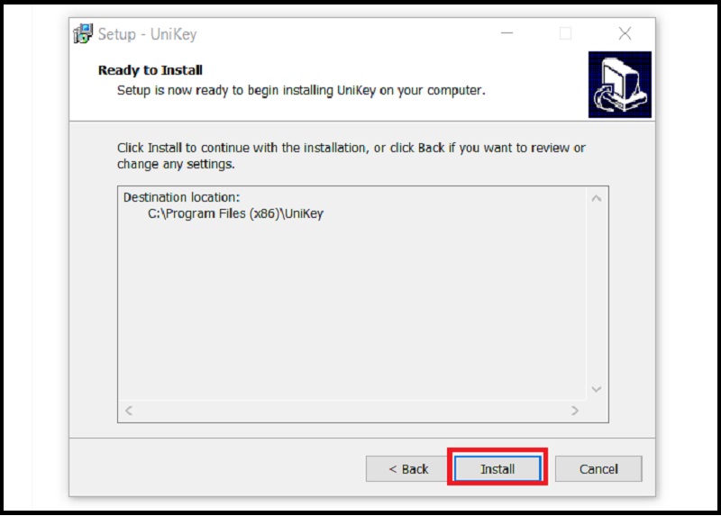 nhấn Install để cài đặt