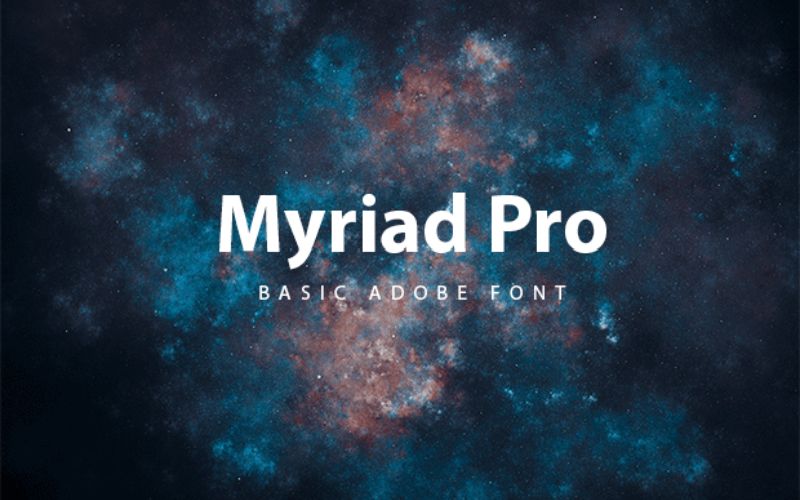 ứng dụng của font Myriad Pro Việt hóa