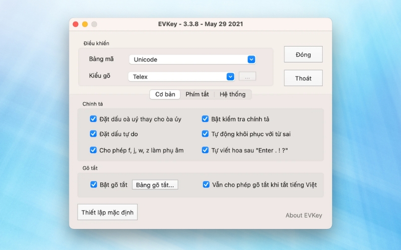 Cách sử dụng EVKey gõ tiếng Việt