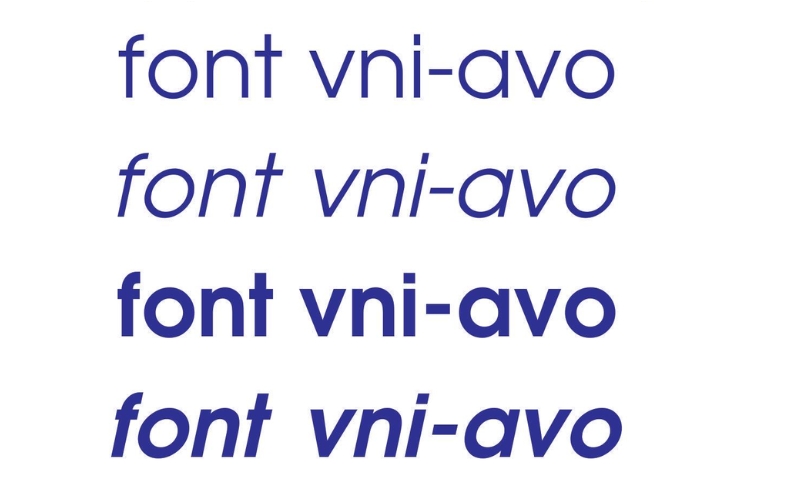 Đặc điểm của bộ font chữ VNI AVO