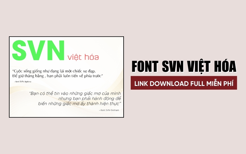 Font SVN Việt hóa