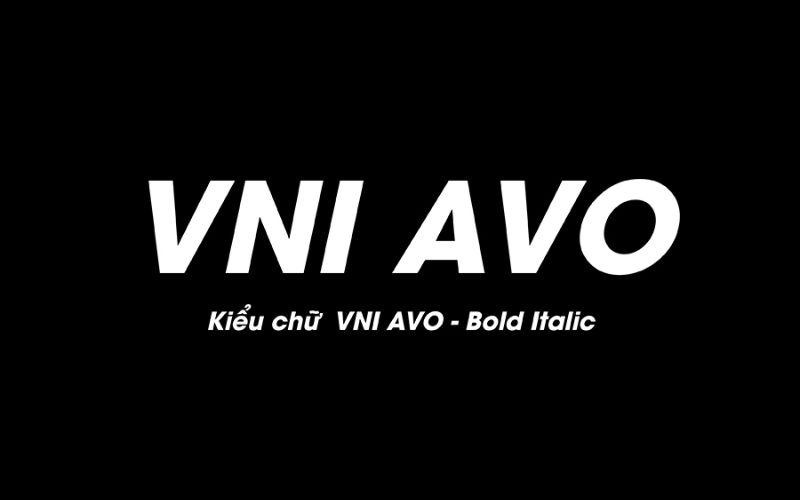 Font VNI AVO Bold Italic