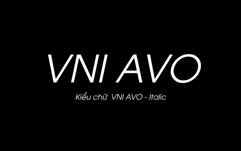 Font VNI AVO Italic