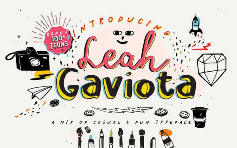 Leah Gaviota Hand Lettered