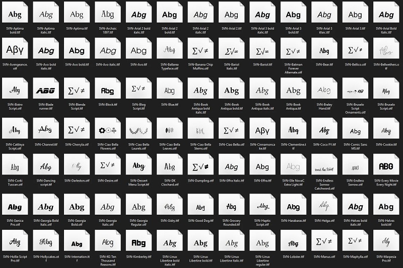 Lưu ý khi sử dụng font chữ SVN Việt hóa